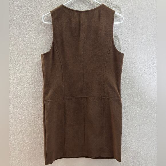 Talbots Vintage Brown V-Neck Sheath Dress Size 6 Petites - Picture 4 of 6